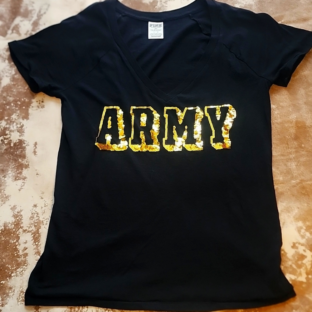 Pink VS with 5th and Ocean. ARMY bling t-shirt. Size: L - Picture 1 of 6